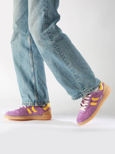 Sneakers Goal Uit Leder Coolway Violet women 7693119 ander zicht 1