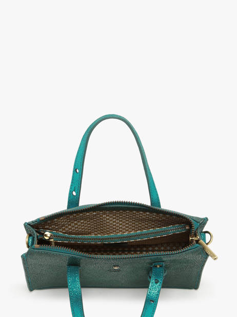 Cross Body Tas Vintage Leder Mila louise Blauw vintage 3784BBX ander zicht 3