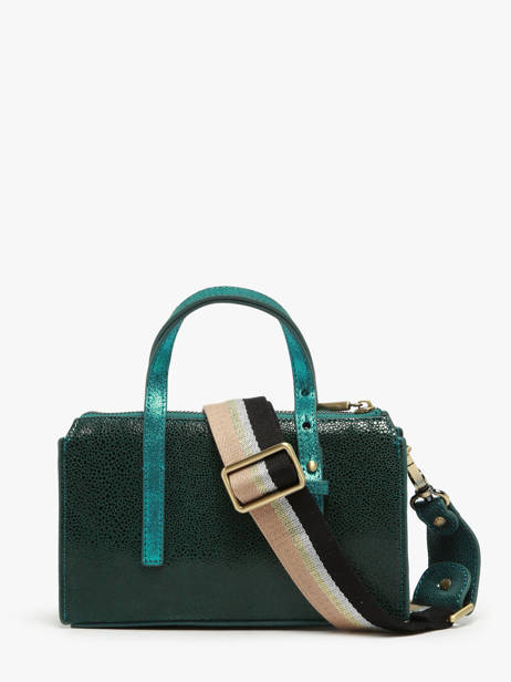 Cross Body Tas Vintage Leder Mila louise Blauw vintage 3784BBX ander zicht 4