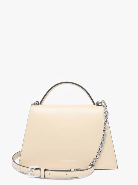 Cross Body Tas K Signature Leder Karl lagerfeld Beige k signature A1W30036 ander zicht 3