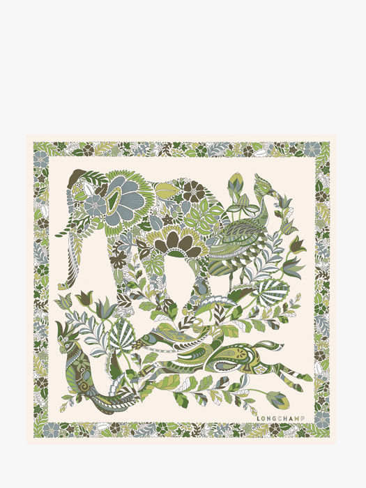 Longchamp Soie gots Foulard Groen