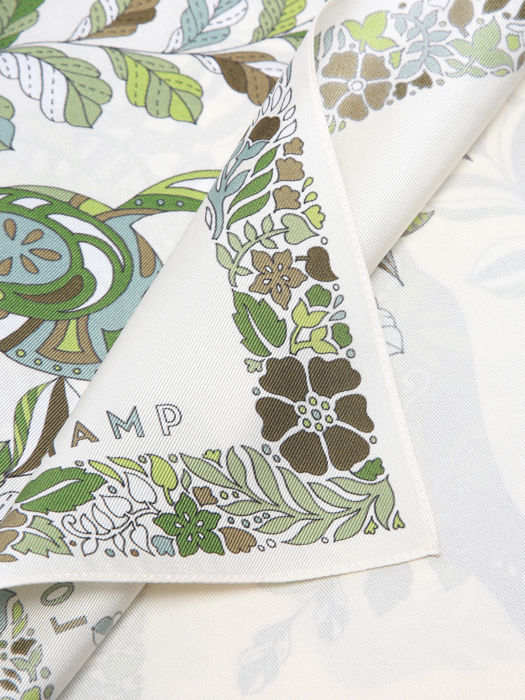 Longchamp Soie gots Foulard Groen