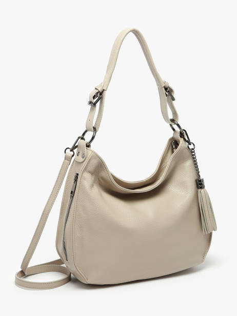Schoudertas Tas Caviar Leder Milano Beige caviar CA24068 ander zicht 2