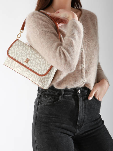 Schoudertas Th Monoplay Leder Tommy hilfiger Bruin th monoplay AW17341 ander zicht 1