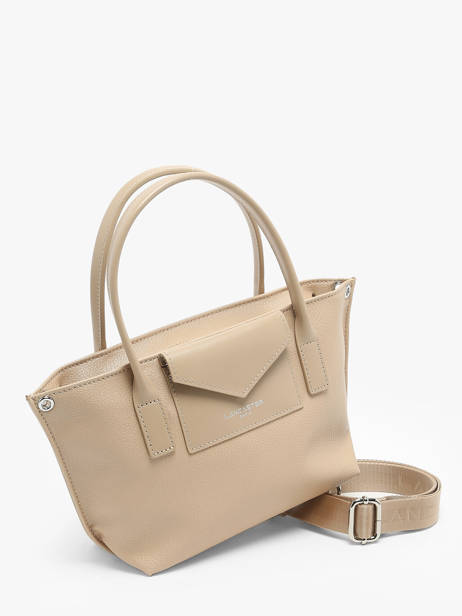 Cross Body Tas Maya Leder Lancaster Beige maya 88 ander zicht 2