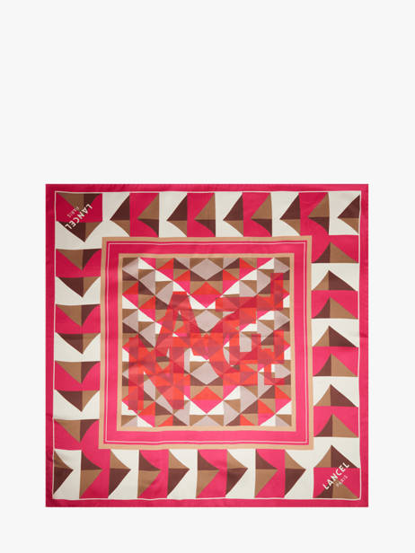 Zijden Sjaal 90x90 Labyrinthe Lancel Roze charms A13104