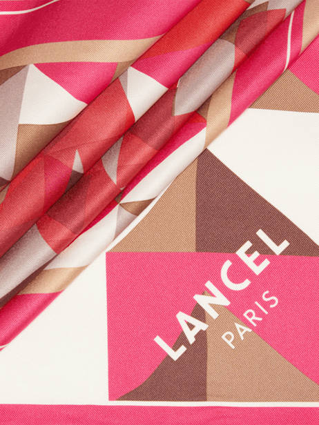 Zijden Sjaal 90x90 Labyrinthe Lancel Roze charms A13104 ander zicht 1