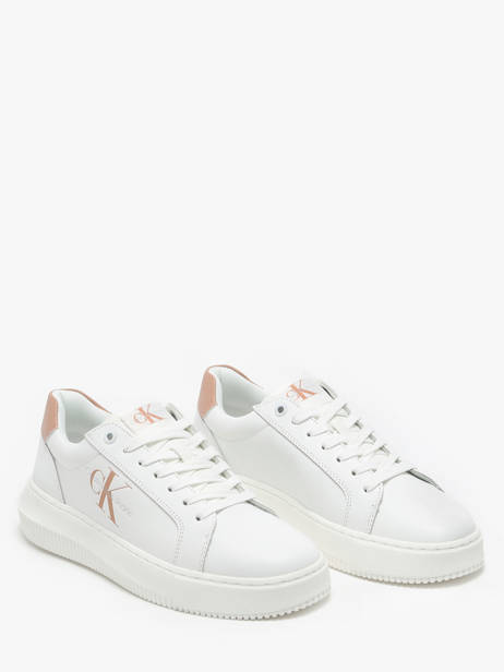 Sneakers Uit Leder Calvin klein jeans Wit women 8230K6 ander zicht 2