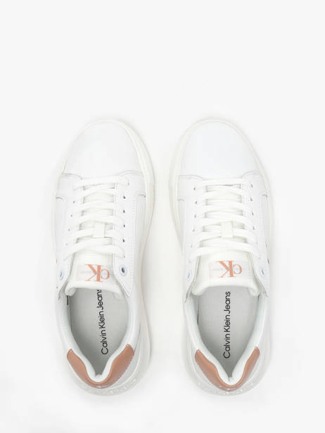 Sneakers Uit Leder Calvin klein jeans Wit women 8230K6 ander zicht 4