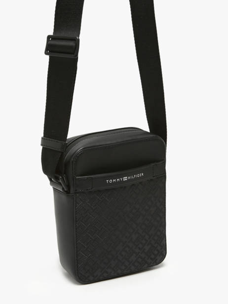 Cross Body Tas Tommy hilfiger Zwart monogram AM13307 ander zicht 2