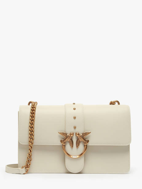 Cross Body Tas Love Bag Icon Leder Pinko Wit love bag icon A0F1