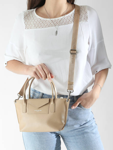 Cross Body Tas Maya Leder Lancaster Beige maya 88 ander zicht 1
