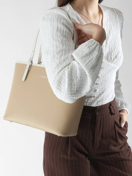 Schoudertas Smooth Leder Lancaster Beige smooth 7 ander zicht 1