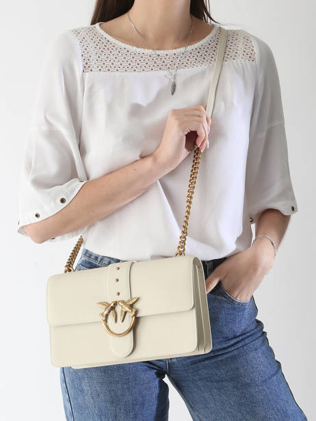 Cross Body Tas Love Bag Icon Leder Pinko Wit love bag icon A0F1 ander zicht 1