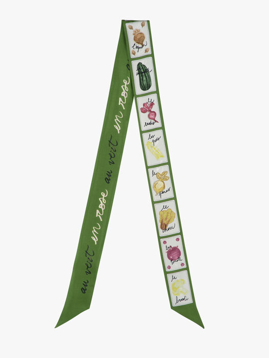 Longchamp Soie gots Foulard Groen