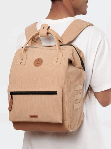 Personaliseerbare Rugzak Adventurer Medium Cabaia Beige adventurer BAGS ander zicht 1