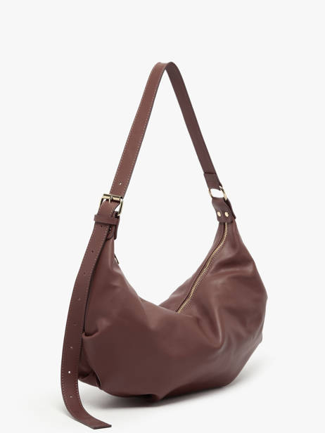 Schoudertas Sauvage Leder Milano Violet sauvage SA24111 ander zicht 2