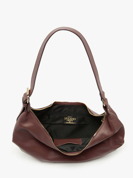 Schoudertas Sauvage Leder Milano Violet sauvage SA24111 ander zicht 3