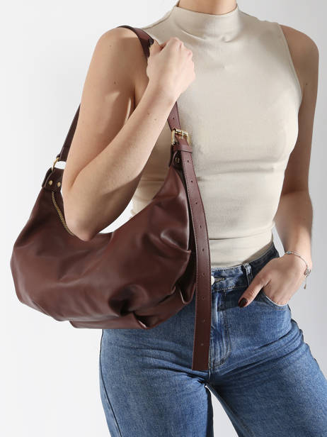Schoudertas Sauvage Leder Milano Violet sauvage SA24111 ander zicht 1