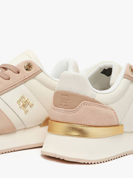 Sneakers Uit Leder Tommy hilfiger Wit women 84750K4 ander zicht 3