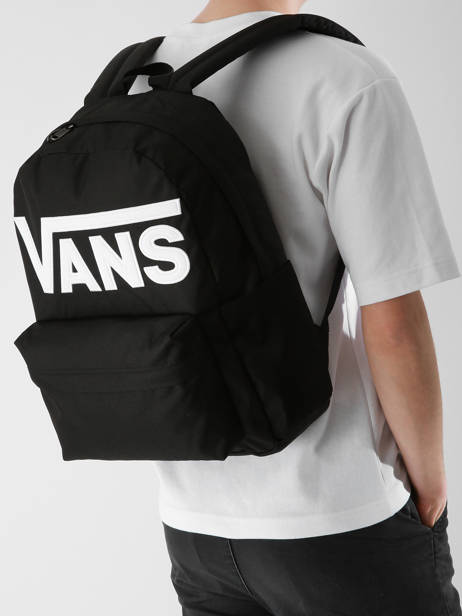 Rugzak 1 Compartiment Vans Zwart backpack VN000H4Z ander zicht 1