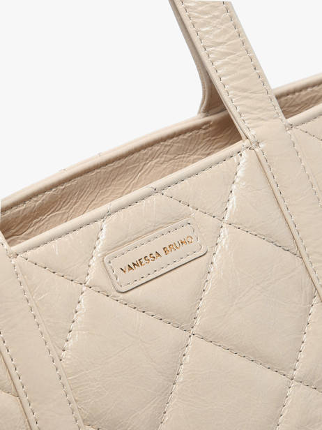 Handtas Cabas Cuir Leder Vanessa bruno Geel cabas cuir 84V40378 ander zicht 2
