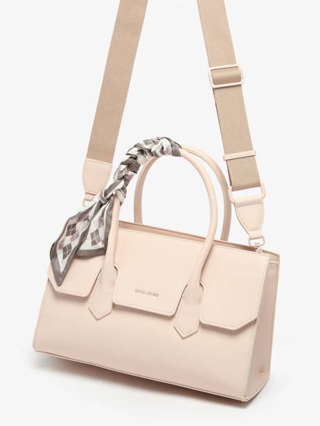 Handtas Saffiano David jones Roze saffiano CM7416 ander zicht 2