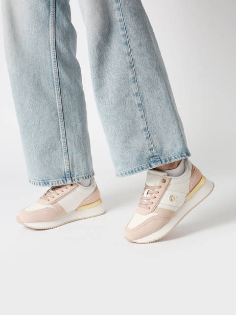 Sneakers Uit Leder Tommy hilfiger Wit women 84750K4 ander zicht 1