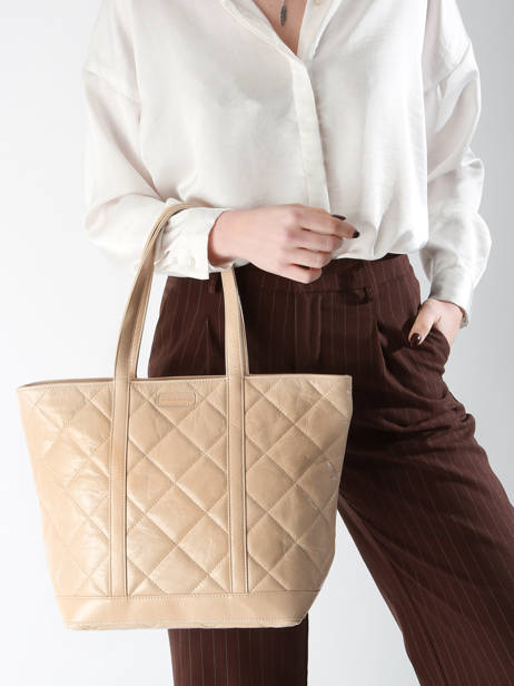 Handtas Cabas Cuir Leder Vanessa bruno Geel cabas cuir 84V40378 ander zicht 1