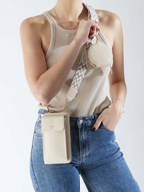 Telefoonetui /cross Body Miniprix Beige gold SF69019 ander zicht 1