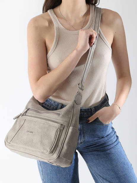 Cross Body Tas Basic Miniprix Beige basic P262 ander zicht 1