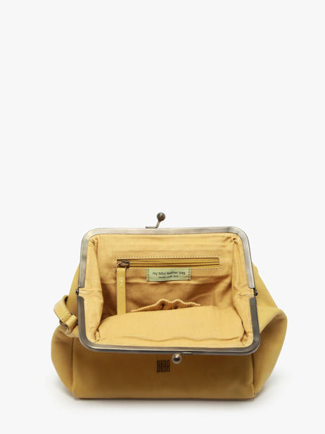 Cross Body Tas Heritage Leder Biba Geel heritage BT22 ander zicht 3