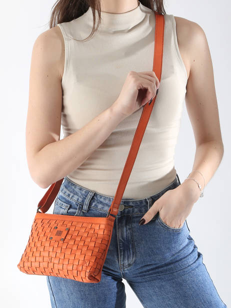 Cross Body Tas Heritage Leder Biba Oranje heritage KA9 ander zicht 1