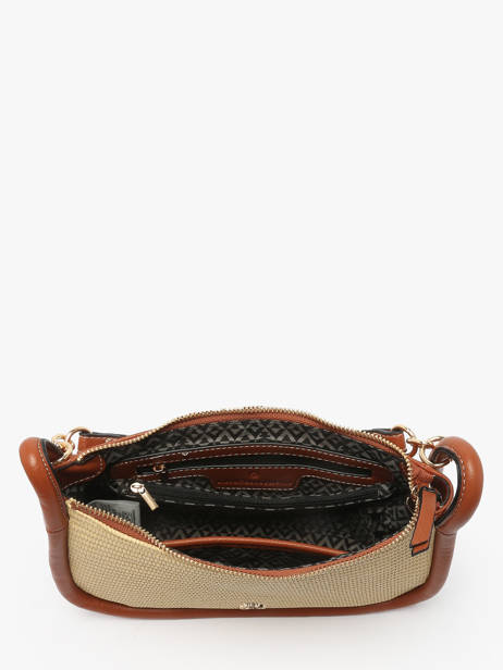 Cross Body Tas Raphia Raphia Lulu castagnette Bruin raphia YASSIR ander zicht 3