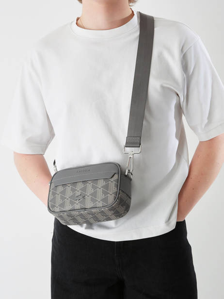 Cross Body Tas Men's Classic Lacoste Grijs the blend NH3650LX ander zicht 1