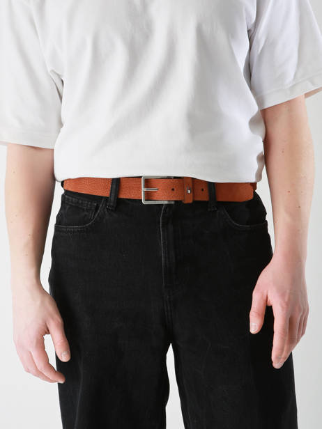 Riem Tommy hilfiger Bruin belt AM13019 ander zicht 1