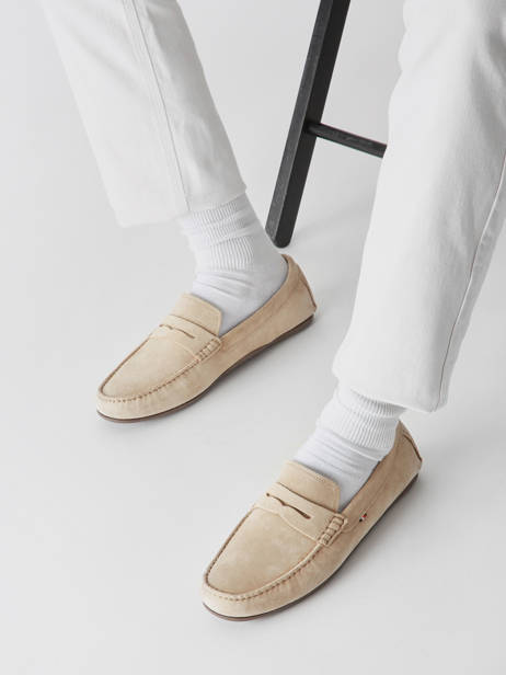 Mocassins Uit Leder Tommy hilfiger Beige men 49980F7 ander zicht 1