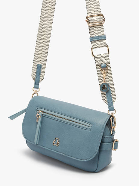 Cross Body Tas Zip Lulu castagnette Blauw zip YRONDE ander zicht 2