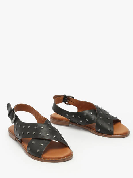 Open Sandalen Magnieu Uit Leder Coco abricot Zwart women V3044B ander zicht 1