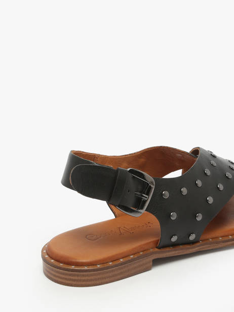 Open Sandalen Magnieu Uit Leder Coco abricot Zwart women V3044B ander zicht 2