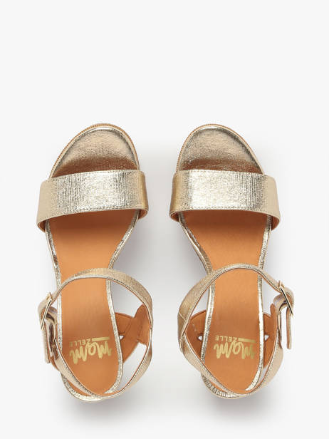 Sandalen Met Hak Jain Uit Leder Mam'zelle Goud women CSG1H03 ander zicht 3