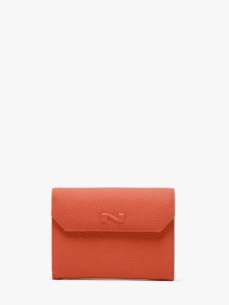 Portefeuille Original N 2 Compartimenten Leder Nathan baume Oranje original n 413N