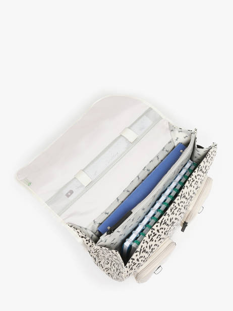 Boekentas 2 Compartimenten Cameleon Beige vintage north PBVWCA38 ander zicht 4