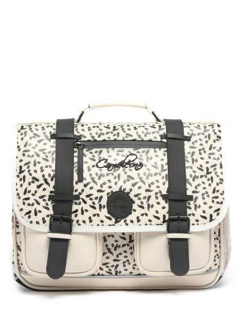 Boekentas 2 Compartimenten Cameleon Beige vintage north PBVWCA38 ander zicht 7