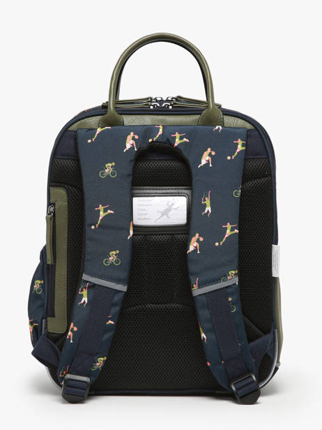 Rugzak 2 Compartimenten Cameleon Groen vintage urban PBVBSD37 ander zicht 4