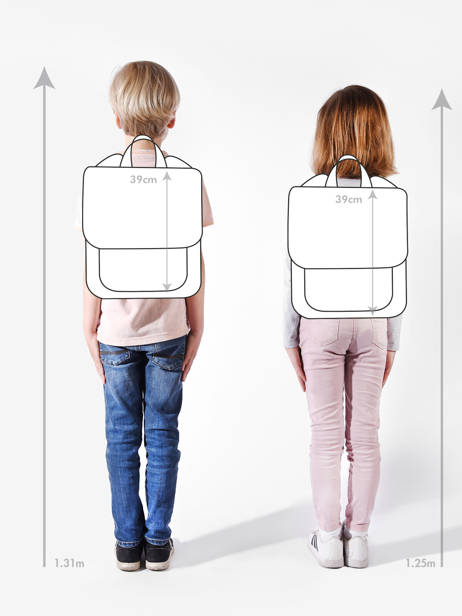 Rugzak 2 Compartimenten Cameleon Oranje vintage urban PBVBSD39 ander zicht 1