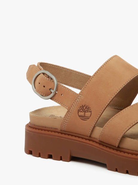 Sandalen Clairemont Way Uit Leder Timberland Bruin women 61T4EN31 ander zicht 2