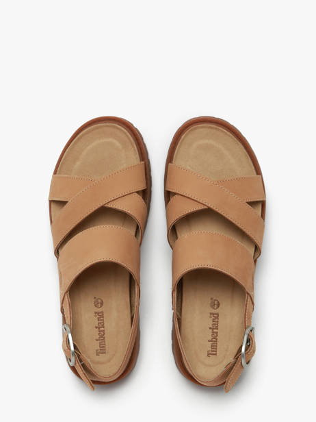 Sandalen Clairemont Way Uit Leder Timberland Bruin women 61T4EN31 ander zicht 3