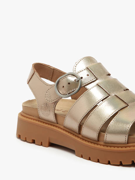 Sandalen Uit Leder Timberland Goud women 2Q1PN751 ander zicht 2