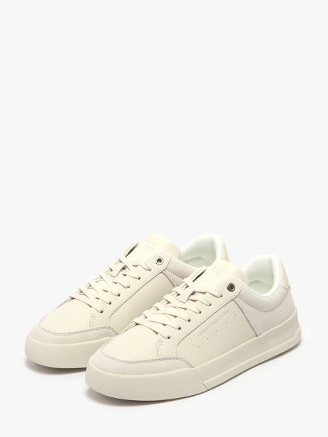 Sneakers Uit Leder Tommy hilfiger Beige men 5410AF3 ander zicht 1